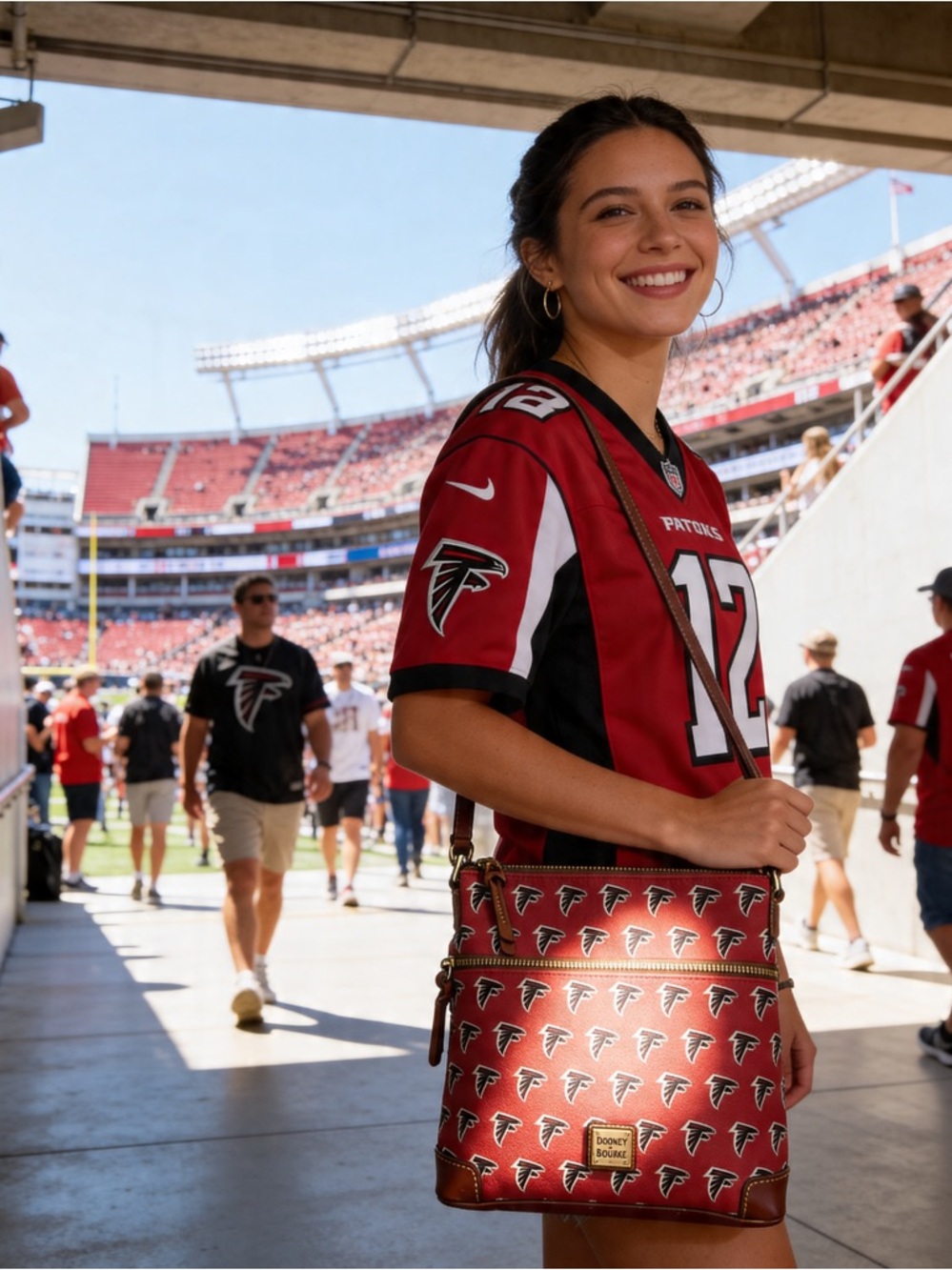 Dooney & Bourke Atlanta Falcons Crossbody Bag - Like New! See Video!